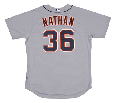 2014 Joe Nathan Game Used Detroit Tigers Road Jersey - 10th Save as a Tiger (MLB Authenticated)